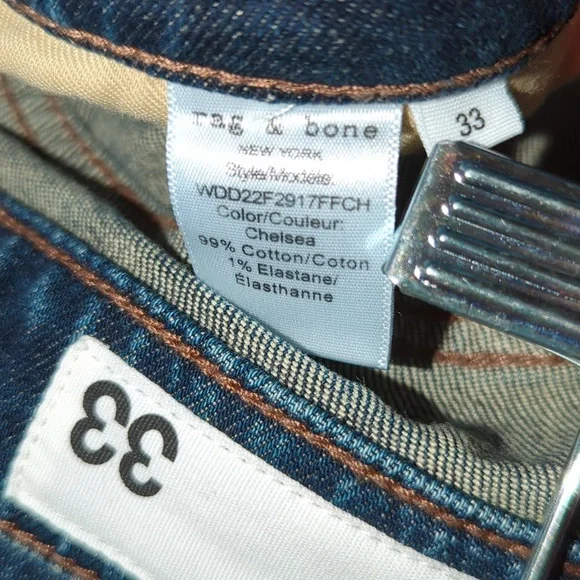 Rag & Bone Jeans "Casey High-Rise Ankle Flare" Dark Wash size 33